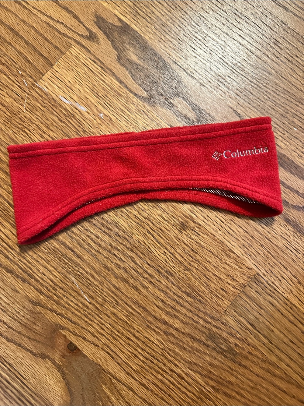 Columbia red fleece kids headband